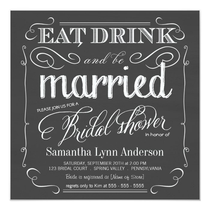 Eat Drink Be Married Invitations 7