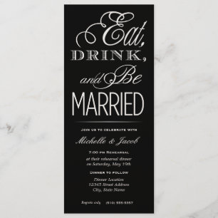 Eat, Drink, Be Married Invitation