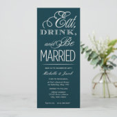 Eat, Drink, Be Married Invitation (Standing Front)