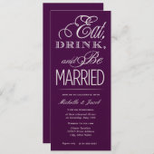 Eat, Drink, Be Married Invitation (Front/Back)