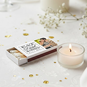Eat, Drink & Be Married Modern Wedding Favor Matchboxes