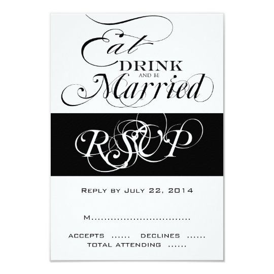 Eat, Drink, Be Married RSVP For Square Invites