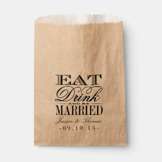 Eat, Drink & Be Married Wedding Favor Bag