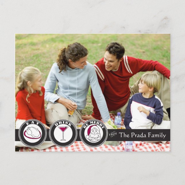Eat, Drink, Be Merry Christmas Card (Front)