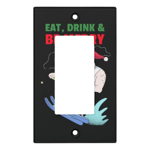 Eat Drink  Be Merry Christmas Light Switch Cover