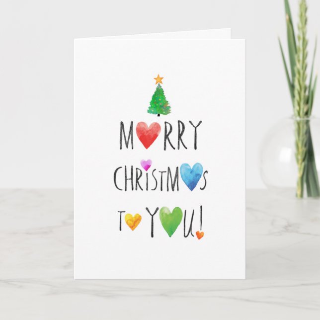 EAT, DRINK & BE MERRY / MERRY CHRISTMAS TOO~ HOLIDAY CARD (Front)