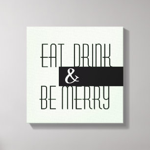 eat drink be merry modern chic kitchen wall art