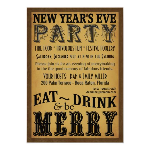 New Year\\S Eve Invitations 6