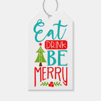 Eat Drink Be Merry Personalized Party & Gift Tags