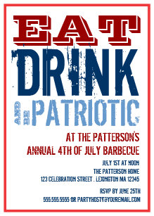 4th of july party invitations zazzle