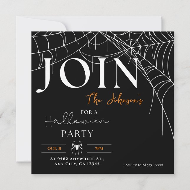 "Eat, Drink, & Be Scary" Halloween Party Invitation (Front)