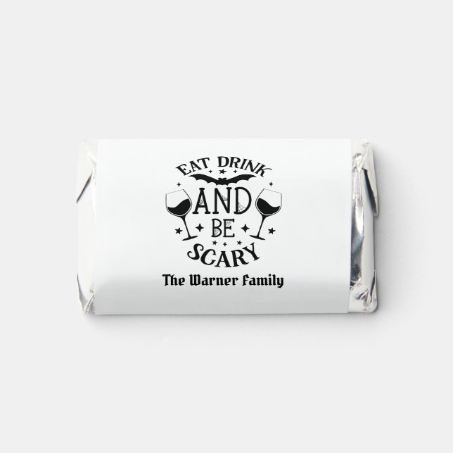 Eat Drink Be Scary Name Halloween Hershey's Miniatures (Front)