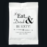 Eat Drink Be Sixty Throwback Retro 60th Birthday Margarita Drink Mix<br><div class="desc">It's going to be a heck of a 60th birthday party so afterwards send your guests home with this funky retro Eat,  Drink & Be Sixty! drink mix as a thank you for coming! Matching party supplies available.</div>