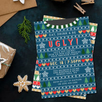 Eat, Drink & Be Ugly Sweater Christmas Invitation