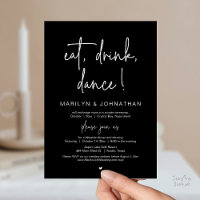 Eat, Drink, Dance, Wedding Elopement Dinner Party 
