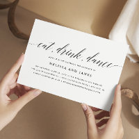 Eat, Drink, Dance Wedding Invitation