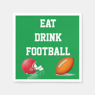 Eat Drink Football Napkins