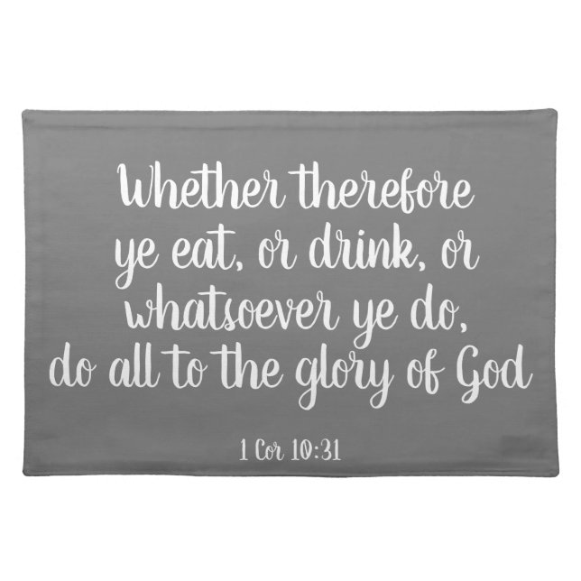 Eat Drink Give Thanks Placemat Gray Farm Christian (Front)