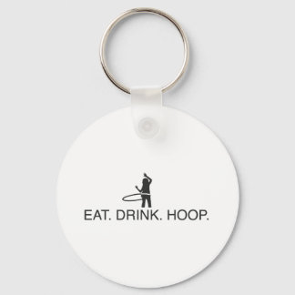 Eat. Drink. Hoop Keychain