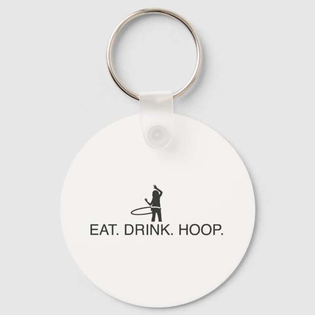 Eat. Drink. Hoop Keychain (Front)