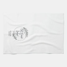 Eat, Drink & Laugh Custom Name Kitchen Towel