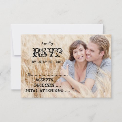 Eat Drink Married Rustic Country Wedding RSVP