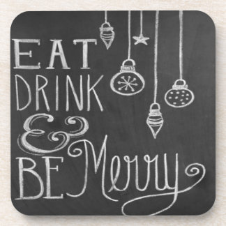 Christmas Chalkboard Drink & Beverage Coasters | Zazzle
