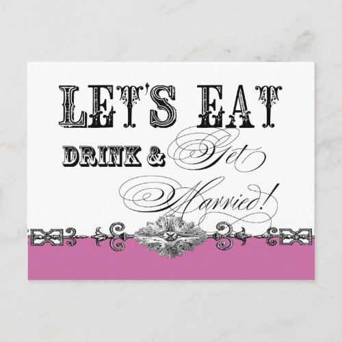 Eat Drink n Get Married be my Bridesmaid Invite
