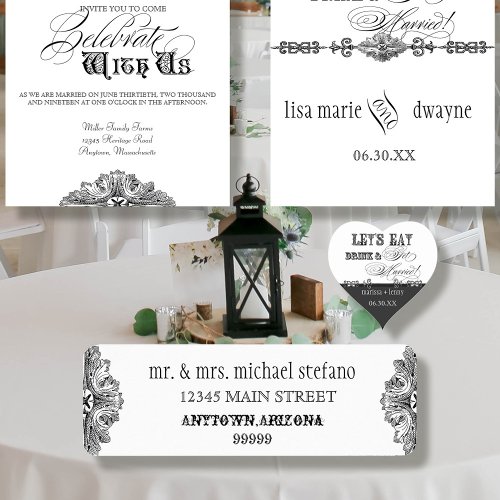 Eat, Drink n Get Married Matching Address Labels