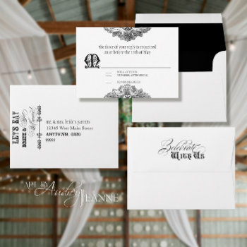Eat  Drink N Get Married Matching Rsvp Envelopes by AudreyJeanne at Zazzle