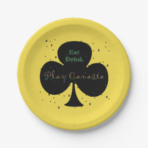 Eat Drink Play Canasta Paper Plates