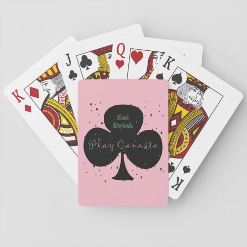 Eat Drink Play Canasta Playing Cards
