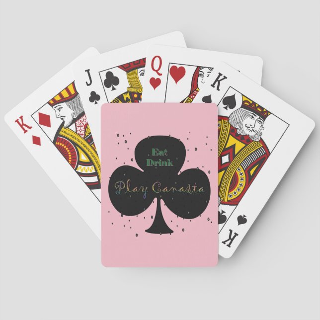 Eat Drink Play Canasta Poker Cards (Back)