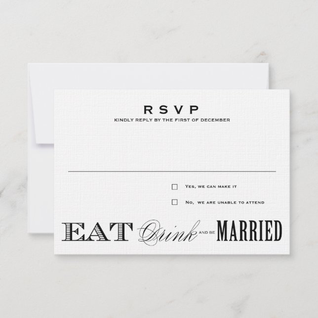 EAT, DRINK | RSVP 3.5 x 5 Card (Front)