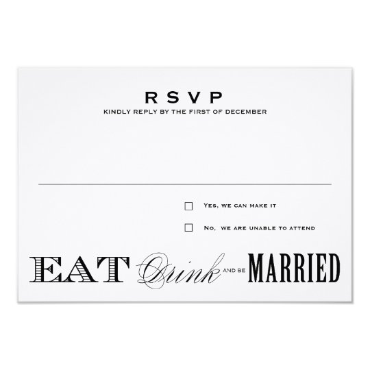 EAT, DRINK | RSVP 3.5 x 5 Card