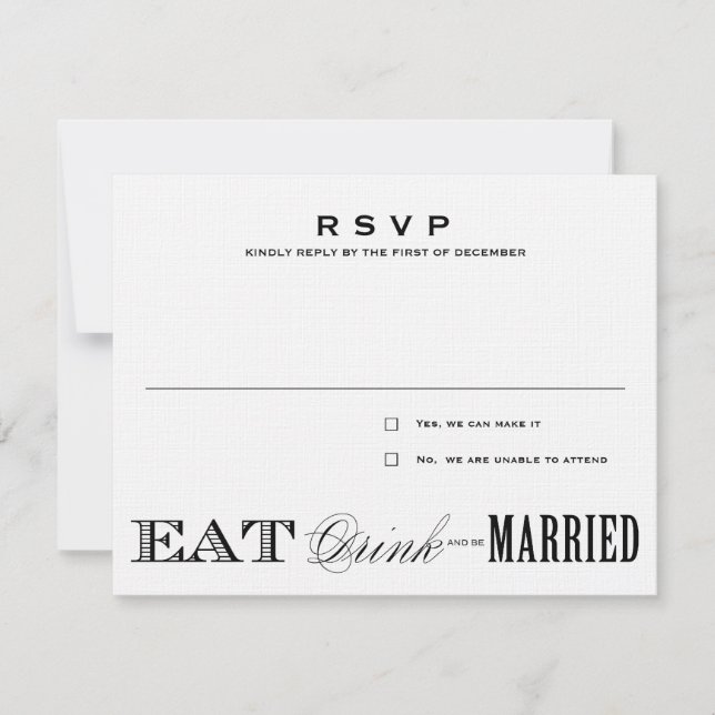 EAT, DRINK | RSVP CARD (Front)