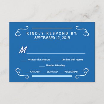 Eat Drink & Rsvp Pacific Blue Rustic Wedding Reply by weddingtrendy at Zazzle