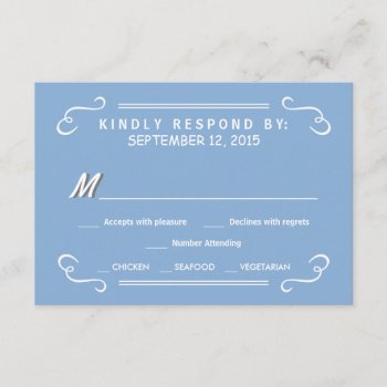 Eat Drink & Rsvp Sky Blue Rustic Wedding Reply by weddingtrendy at Zazzle