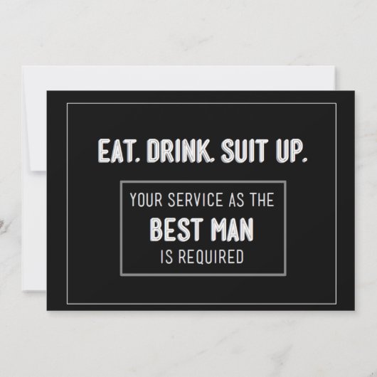 Eat Drink Suit Up Best Man (Back)