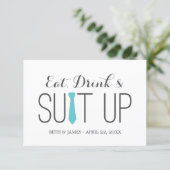 Eat Drink &amp; Suit Up | Groomsmen Invitation | Zazzle