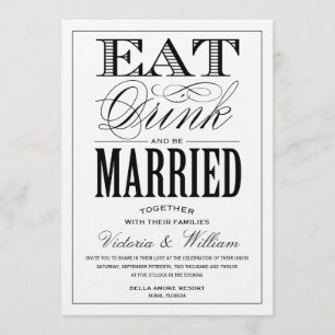 EAT,DRINK   WEDDING INVITATION STYLE 2
