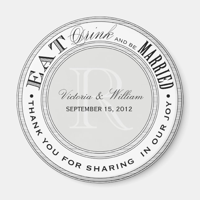 EAT, DRINK | WEDDING MAGNET (Front)