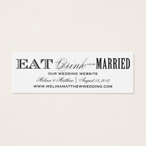 EAT, DRINK | WEDDING WEBSITE CARDS BUSINESS CARD TEMPLATE