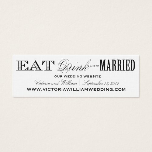 EAT, DRINK | WEDDING WEBSITE CARDS STYLE 2 BUSINESS CARD TEMPLATE