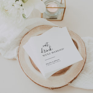 Eat Drink We're Married Wedding Napkins
