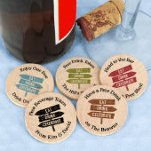 Eat Drink Wood Sign Drink Token Wooden Nickels (Front)