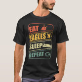 Fruit of The Loom Eat Sleep Eagles Repeat T Shirt Philly Eagles T-shirts | High Quality Men's T-Shirt - Navy - Available in All Sizes | Philly Eagles, Philly