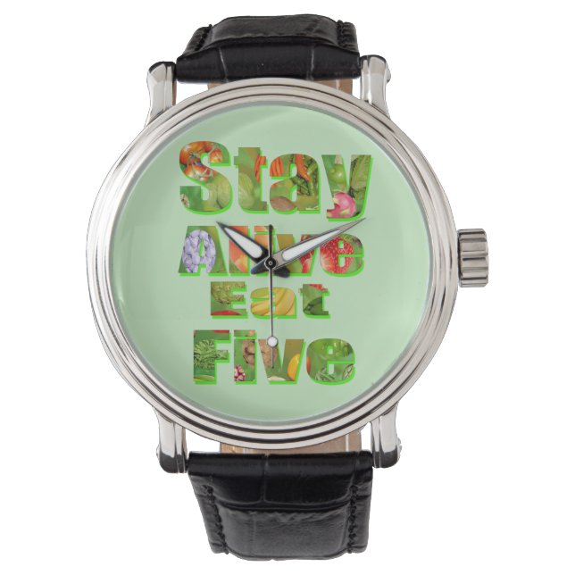 Eat Five Fruit And Veg A Day,  Watch (Front)