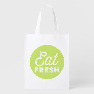 Eat Fresh Retro Typography Personalized Bag