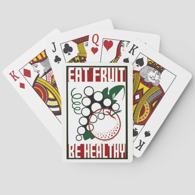 Eat Fruit - Be Healthy - WPA Poster - Promotion Poker Cards (Back)